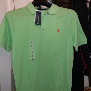 US Polo Assassin Neon Green Polo
